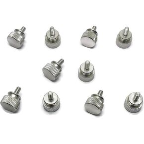 10x Anodized Aluminum Computer Case Thumbscrews 6-32 Thread Computer Cover Power Supply PCI Slots Hard Drives DIY Silver in Kuwait
