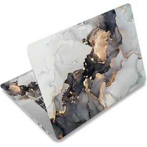 Laptop Skin Sticker Decal,13.3" 14" 15" 15.4" 15.6 inch Laptop Universal Vinyl Skin Sticker Cover,Dustproof Waterproof Reusable Art Decal Protector with Free 2 Wrist Pads (Marble 6)