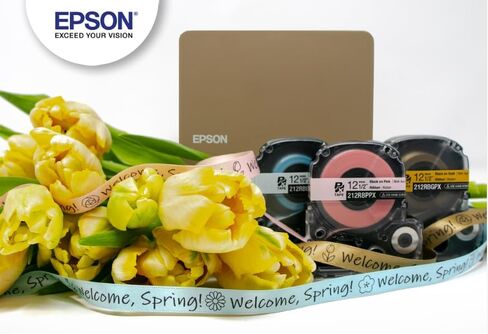Epson LABELWORKS 212BMCPX Label Tape - Black on Matte Clear - 1/2" (12mm) in Kuwait