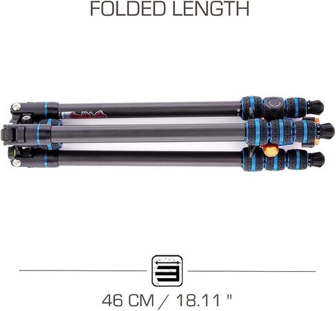 3 Legged Thing Punks Billy 2.0 Carbon Fibre Travel-Friendly Tripod - Compact & Adjustable Camera Tripod with Three Detachable Legs - Copper/Black (BILLYBLACK2.0) in Saudi Arabia