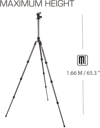 3 Legged Thing Punks Billy 2.0 Carbon Fibre Travel-Friendly Tripod - Compact & Adjustable Camera Tripod with Three Detachable Legs - Copper/Black (BILLYBLACK2.0) in Saudi Arabia