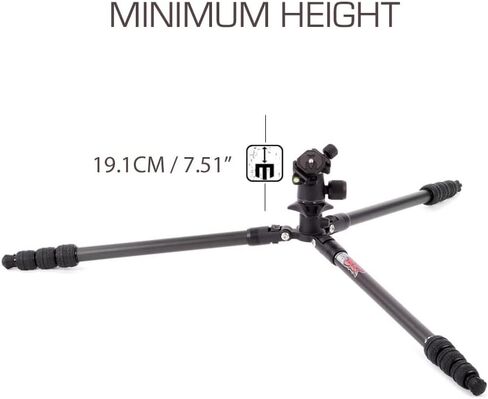 3 Legged Thing Punks Billy 2.0 Carbon Fibre Travel-Friendly Tripod - Compact & Adjustable Camera Tripod with Three Detachable Legs - Copper/Black (BILLYBLACK2.0) in Saudi Arabia