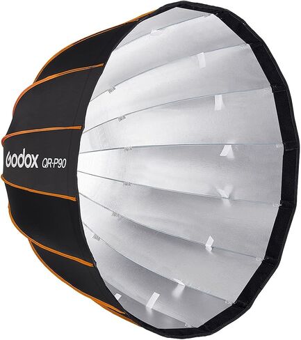 GODOX QR-P90 35.4 بوصة/90 سم حامل سوفت بوكس ​​مكافئ بوينز، صندوق سوفت مكافئ سريع الفك، مع ناشر أمامي وداخلي SL-60W AD600BM VL150 UL150 SL150II Amaran 100X 200D 200X in Saudi Arabia