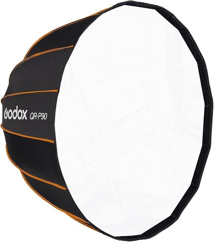 GODOX QR-P90 35.4 بوصة/90 سم حامل سوفت بوكس ​​مكافئ بوينز، صندوق سوفت مكافئ سريع الفك، مع ناشر أمامي وداخلي SL-60W AD600BM VL150 UL150 SL150II Amaran 100X 200D 200X in Saudi Arabia