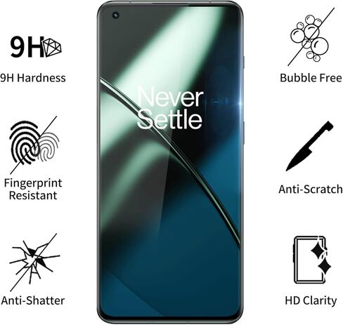 جوبوكي [3 عبوات] متوافق مع الزجاج المقسى بتغطية كاملة X 3 ون بلس 11 شبكة الجيل الخامس 5G 2023، زجاج ثلاثي الابعاد، شفاف HD، خالي من الفقاعات، مضاد للصدمات، ملائم للحافظة، غطاء كامل [درجة صلابة 9] in Kuwait