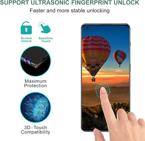 جوبوكي [3 عبوات] متوافق مع الزجاج المقسى بتغطية كاملة X 3 ون بلس 11 شبكة الجيل الخامس 5G 2023، زجاج ثلاثي الابعاد، شفاف HD، خالي من الفقاعات، مضاد للصدمات، ملائم للحافظة، غطاء كامل [درجة صلابة 9] in Kuwait