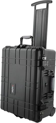 Eylar Medium 21" Protective Roller Camera Hard Case Water and Shock Resistant w/Foam (Black) in Saudi Arabia