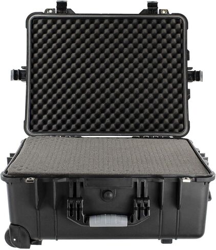 Eylar Medium 21" Protective Roller Camera Hard Case Water and Shock Resistant w/Foam (Black) in Saudi Arabia