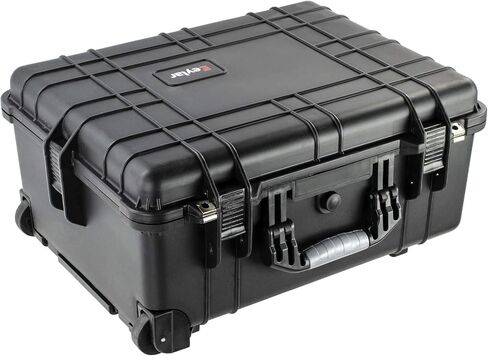 Eylar Medium 21" Protective Roller Camera Hard Case Water and Shock Resistant w/Foam (Black) in Saudi Arabia