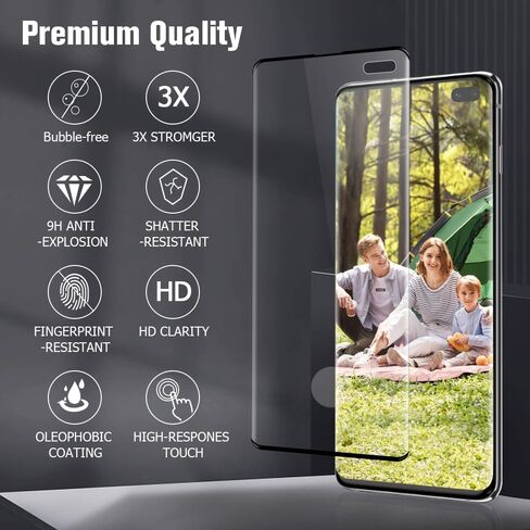 VITAVELAAA 2+2 واقي شاشة Galaxy S10 Plus، فتح بصمة الإصبع، زجاج مقسى بصلابة 9H، مقاوم للخدش، شفاف عالي الدقة لهاتف Samsung Galaxy S10 Plus واقي شاشة زجاجي (6.4 بوصة) in Kuwait