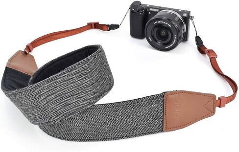 LIFEMATE Camera Shoulder Strap Belt for All DSLR Camera Multi Color Neck Belt for Canon, Nikon, Sony,Pentax, Fujifilm, and Digital Camera (Black) in Kuwait