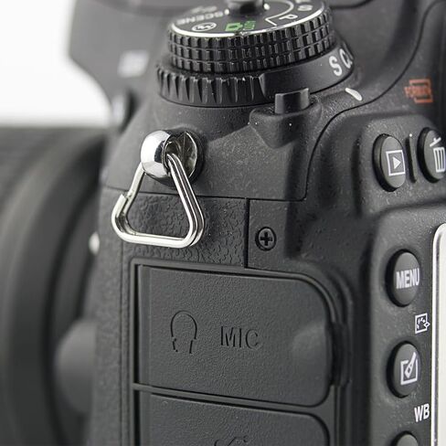 Elefront 4 قطعة الفولاذ المقاوم للصدأ الكروم حزام الكاميرا مثلث سبليت خواتم السنانير لنيكون كانون سوني أوليمبوس بنتاكس DSLR in Kuwait