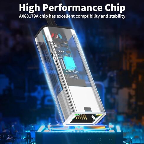 باينيكا محول USB الى ايثرنت، USB 3.0 الى 10 100 1000 جيجابت ايثرنت، محول شبكة LAN يدعم ويندوز 11/10/8.1/8/7/فيستا/XP لنينتندو سويتش وماك بوك وسيرفس برو واللاب توب والكمبيوتر، اسود in Kuwait