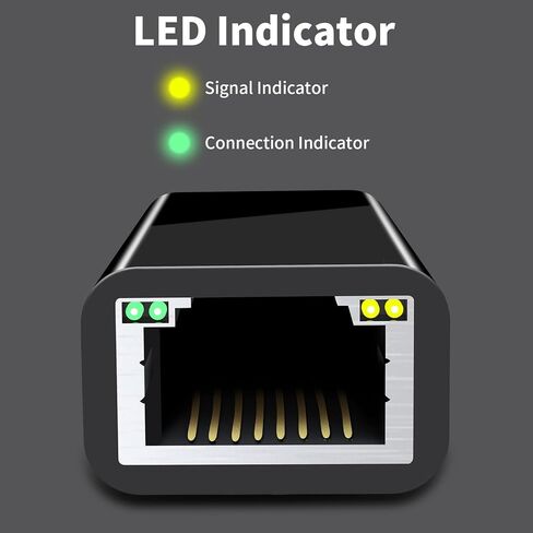باينيكا محول USB الى ايثرنت، USB 3.0 الى 10 100 1000 جيجابت ايثرنت، محول شبكة LAN يدعم ويندوز 11/10/8.1/8/7/فيستا/XP لنينتندو سويتش وماك بوك وسيرفس برو واللاب توب والكمبيوتر، اسود in Kuwait