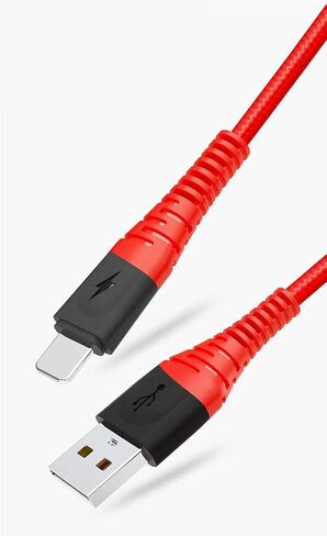 IFLASH Nylon Braided Charge/Data Cable, 1FT Short Charging and Sync Cable for Apple iPhone Xs MAX/XS/XR/X / 8 Plus / 7 Plus 6S 6 Plus 5S SE 2019 2018 in Saudi Arabia