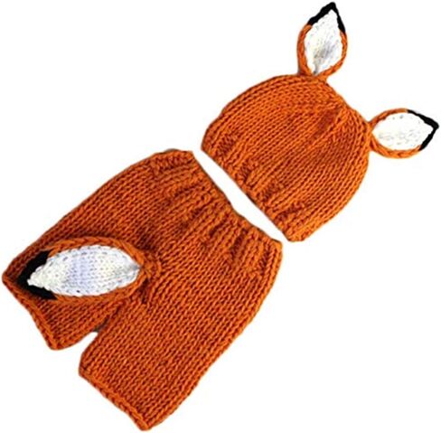 Baby Photography Props Girl Boy Photo Shoot Outfits Newborn Crochet Costume Infant Knitted Fox Hat Pants Photography Shoot in Saudi Arabia