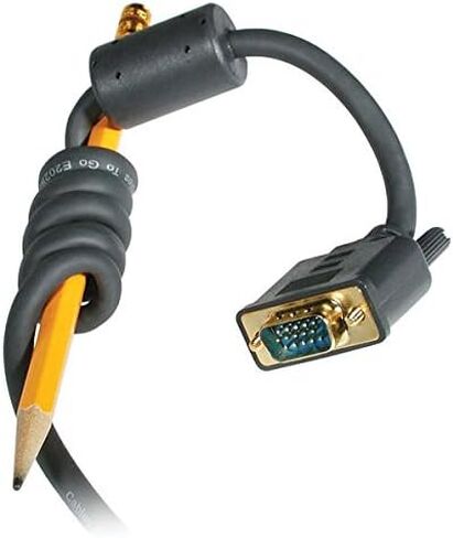 كابل C2G 28244 VGA - كابل شاشة Flexima VGA M/M، مصنف في الحائط CL3، أسود (12 قدم، 3.65 متر) in Saudi Arabia