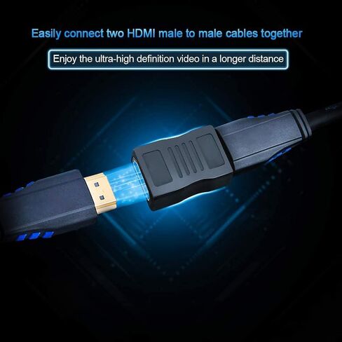 CableCreation HDMI محول ذكر إلى أنثى، 2 حزمة 90 و 270 درجة محول الزاوية اليمنى، HDMI L شكل موسع مسطح لتلفزيون الحائط، Roku، PS5، Fire Stick، Chromecast، Switch، Laptop، Xbox، PC in Saudi Arabia