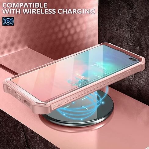حافظة Dexnor لهاتف Samsung Galaxy S10+ Plus، [واقي شاشة مدمج ومسند] غطاء واقٍ مقاوم للصدمات عالي التحمل من الدرجة العسكرية لهاتف Samsung Galaxy S10 Plus أزرق in Kuwait