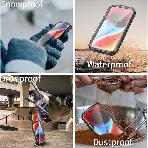 AICase Waterproof Case for iPhone 15 Pro Max(6.7") Snowproof,Dustproof and Shockproof, IP68 Certified Full Body Protection Fully Sealed Underwater Cover for iPhone 15 Pro Max 6.7"_3 in Kuwait