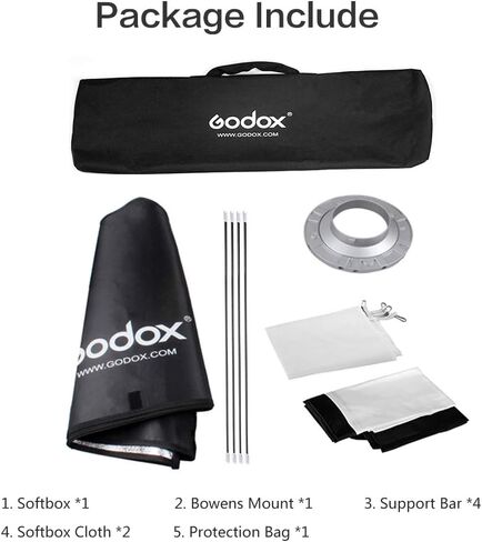 Godox Speedlite Softbox 60x90 Rectangular Softbox Photography Light with Bowens for Portrait Product Photography Studio Flash (SB-BW60X90) in Kuwait