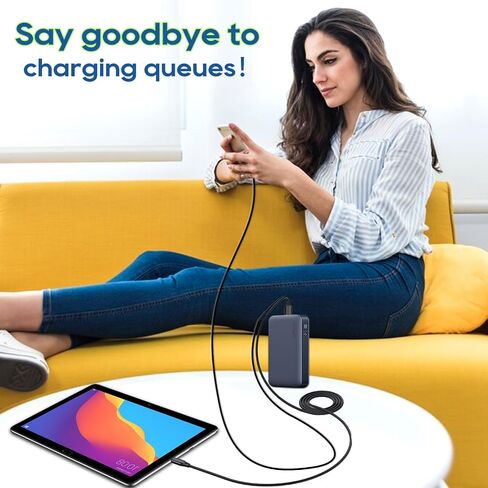 UCEC Dual USB C Cable, 4ft USB A to USB Type C Splitter Charging Cable in Kuwait