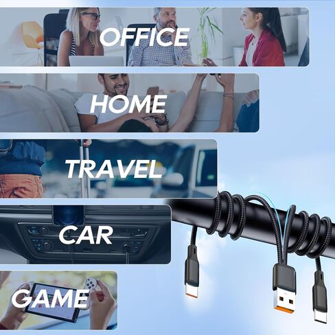 UCEC Dual USB C Cable, 4ft USB A to USB Type C Splitter Charging Cable in Kuwait