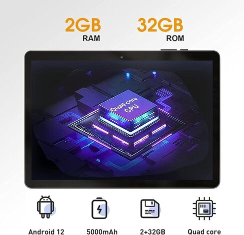 أجهزة لوحية SGIN Android، تابلت 10 بوصة، ذاكرة وصول عشوائي 2 جيجابايت، ذاكرة وصول عشوائي 32 جيجابايت، بطارية 5000 مللي أمبير، معالج رباعي النواة، كاميرا 7 ميجابكسل واي فاي IPS HD شاشة تعمل باللمس، أسود in Saudi Arabia
