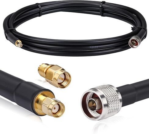 10ft Hotspot Miner Cable N Male To RP-SMA Male Coaxial Patch Connector LMR 400 Equivalent Coaxial Cable, Water And Corrosion Resistant, Additional Sma Kit For 50 Ohm System Equipment To Antenna Cable in Kuwait