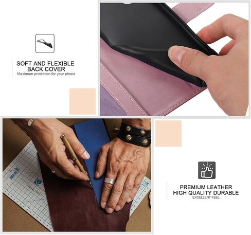 Wallet Case for Galaxy S23 Ultra,[RFID Blocking] 3 Card Holder Stand with Credit Card Slot PU Leather Magnetic Protective Flip Cover for Galaxy S23 Ultra (Blue) in Saudi Arabia