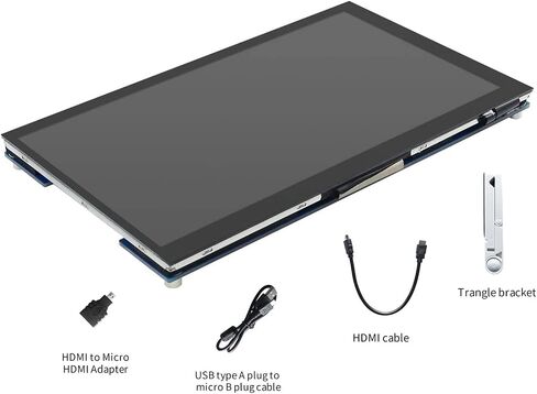 شاشة Ingcool 7 بوصة تعمل باللمس بالسعة IPS شاشة عرض 1024x600 دقة 7 بوصة وحدة HDMI LCD لـ Raspberry Pi، Jetson Nano Developer Kit، الكمبيوتر يدعم أنظمة مختلفة in Saudi Arabia