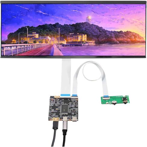 VSDISPLAY 14.5 بوصة 2560x720 2K شاشة LCD VS145T-001T لوحة عرض مع لوحة تشغيل LCD Mini HD-MI LCD من النوع C VS-AP2K للوحة عرض شريط عمل ألعاب الكمبيوتر الشخصي in Saudi Arabia