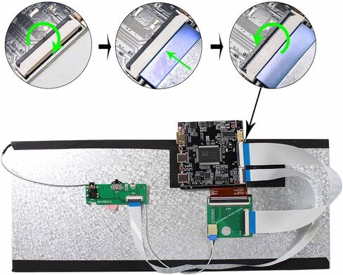 VSDISPLAY 14.5 بوصة 2560x720 2K شاشة LCD VS145T-001T لوحة عرض مع لوحة تشغيل LCD Mini HD-MI LCD من النوع C VS-AP2K للوحة عرض شريط عمل ألعاب الكمبيوتر الشخصي in Saudi Arabia