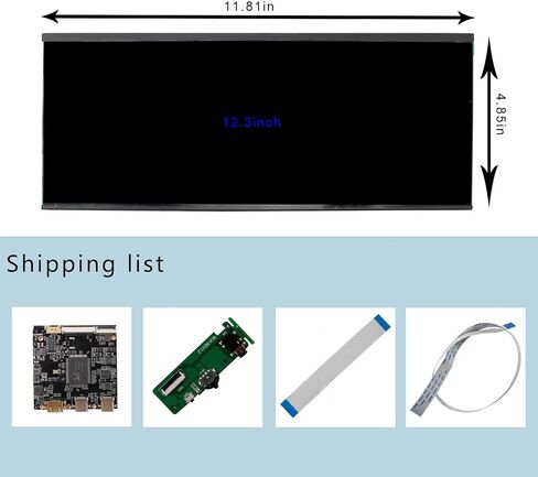 VSDISPLAY 14.5 بوصة 2560x720 2K شاشة LCD VS145T-001T لوحة عرض مع لوحة تشغيل LCD Mini HD-MI LCD من النوع C VS-AP2K للوحة عرض شريط عمل ألعاب الكمبيوتر الشخصي in Saudi Arabia