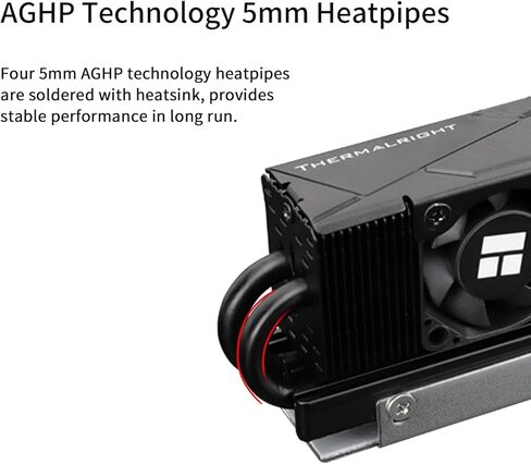 مبرد Thermalright HR10 2280 PRO Black SSD، تبريد 2280 SSD، بالوعة حرارة مزدوجة الجوانب، سرعة عالية 3500-6500 دورة في الدقيقة، 4 أنابيب حرارة نحاسية، مبرد SSD 2280 SSD عالي الأداء لسطح المكتب (HR10 2280 PRO أسود) in Kuwait