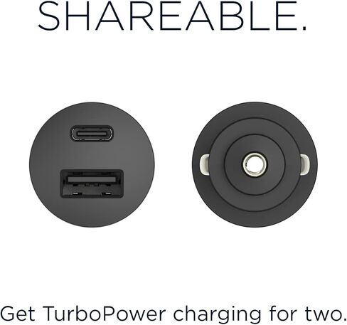 Motorola TurboPower Share Car Charger- 45W Dual Port USB-A and USB-C Output with 4.9ft Braided Type C Cable in Saudi Arabia