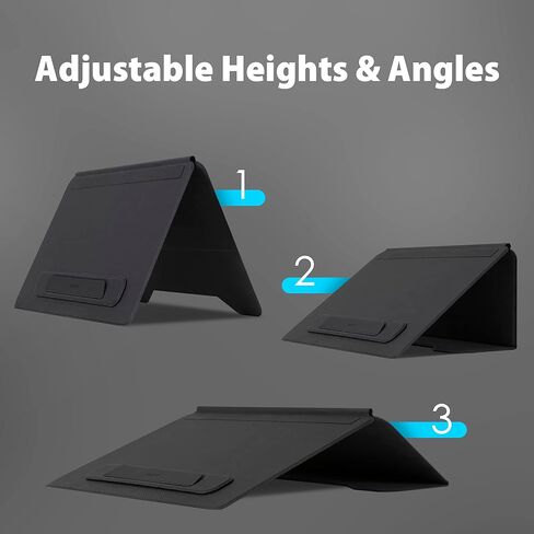 ايرغومي حامل لابتوب عالمي من تيتان رقم 13، حامل تابلت متعدد الزوايا قابل للتعديل وقابل للطي للجوال والقارئ الالكتروني والرسم والكتابة بزاوية رؤية مريحة، نحيف وثابت (11.7 انش × 8.25 انش) in Kuwait