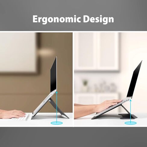 ايرغومي حامل لابتوب عالمي من تيتان رقم 13، حامل تابلت متعدد الزوايا قابل للتعديل وقابل للطي للجوال والقارئ الالكتروني والرسم والكتابة بزاوية رؤية مريحة، نحيف وثابت (11.7 انش × 8.25 انش) in Kuwait