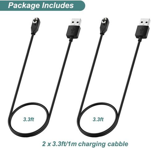 كابل شحن Kissmart متوافق مع Shokz OpenRun Mini، OpenRun Pro، OpenRun، AfterShokz Aeropex، OpenComm، سلك شاحن بديل لسماعات AfterShokz [عبوتين، 3.3 قدم/1 متر] in Kuwait