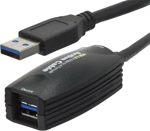 Monoprice 5-meter USB 3.0 A Male to A Female Active Extension Cable, Black in Saudi Arabia