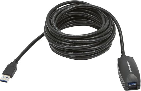 Monoprice 5-meter USB 3.0 A Male to A Female Active Extension Cable, Black in Saudi Arabia