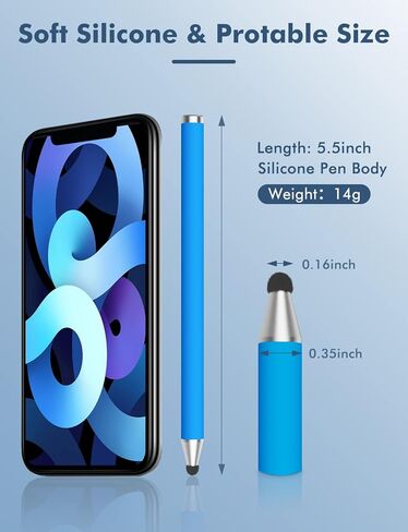 أقلام لمس لشاشات اللمس، قلم ستايلس هوم من ألياف الكربون مع 3 أطراف بديلة، قلم عالمي لأجهزة iPad iPhone والأجهزة اللوحية وأجهزة Android للأطفال - 3 عبوات (أصفر/أزرق/برتقالي) in Kuwait