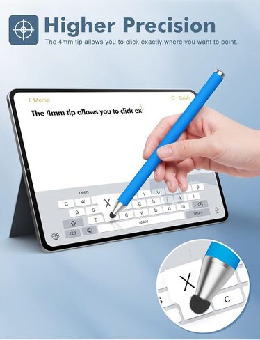 أقلام لمس لشاشات اللمس، قلم ستايلس هوم من ألياف الكربون مع 3 أطراف بديلة، قلم عالمي لأجهزة iPad iPhone والأجهزة اللوحية وأجهزة Android للأطفال - 3 عبوات (أصفر/أزرق/برتقالي) in Kuwait