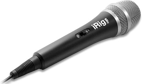 IK Multimedia iRig Mic Handheld Condenser Microphone for Mobile Devices, Metal Housing, 3.5mm Jack for iPhone, iPad, iPod Touch, and Android Devices Plus Headphone Output in Saudi Arabia