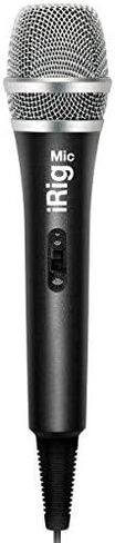 IK Multimedia iRig Mic Handheld Condenser Microphone for Mobile Devices, Metal Housing, 3.5mm Jack for iPhone, iPad, iPod Touch, and Android Devices Plus Headphone Output in Saudi Arabia