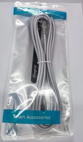 Fasgear USB C to USB C 100W Cable 10ft Right Angle, 5A PD Fast Charge Type C 90 Degree Emarker Cord Compatible with MacBook Pro/Air,i-Pad Pro 2020,Galaxy S21/S10,Huawei P40,ThinkPad,Dell XPS,HP Black in Saudi Arabia