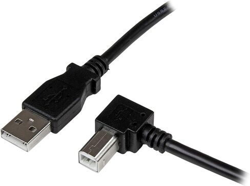 StarTech.com 1m USB 2.0 A to Right Angle B Cable Cord - 1 m USB Printer Cable - Right Angle USB B Cable - 1x USB A (M), 1x USB B (M) (USBAB1MR) in Saudi Arabia
