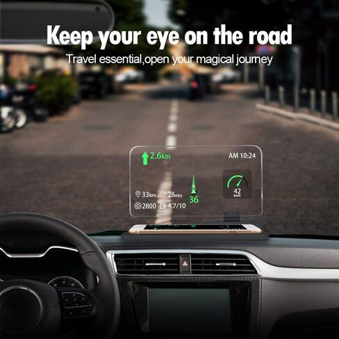 Car GPS Mobile Head Up Display Holder with HD Image Reflection for HUD, Smartphone, iPhone, Samsung, Car Navigation (Up to 6 Inches) in Saudi Arabia