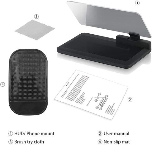 Car GPS Mobile Head Up Display Holder with HD Image Reflection for HUD, Smartphone, iPhone, Samsung, Car Navigation (Up to 6 Inches) in Saudi Arabia