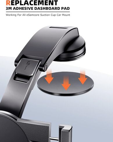 eSamcore 3M VHB Adhesive Dashboard Pad Replacement Mounting Disk for All Suction Cup Car Mount [Diameter: 3.15"] [2-Pack] in Kuwait